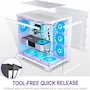 Miniatura de FOIFKIN F600 Carcasa para PC Mid-Tower ATX Gaming con 7 Ventiladores PWM ARGB Preinstalados y Vidrio Panorámico 270° con Puerto Type-C, Blanco