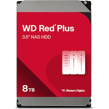 Imagen de referencia para Western Digital 8TB WD Red Plus NAS Disco Duro Interno HDD - 3.5" - WD80EFPX