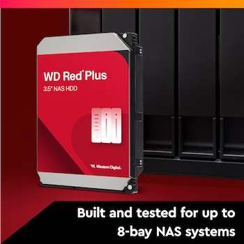 Imagen 3 de Western Digital 8TB WD Red Plus NAS Disco Duro Interno HDD - 3.5" - WD80EFPX