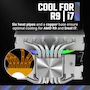 Miniatura de Cooler Master Hyper 620S - Enfriador de aire para CPU de doble torre ARGB Sync, ventilador PWM 120 mm, 6 tubos de calor de cobre, 154.9 mm de alto, plata RR-D6NA-17PA-R1