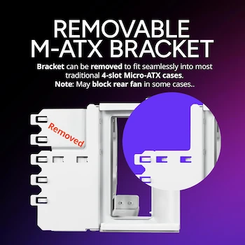 Imagen 4 de Cooler Master MasterAccessory Vertical Graphics Card Holder Kit V3 White con Premium Riser Cable PCIe 4.0 x16 165mm Modelo MCA-U000R-WFVK03