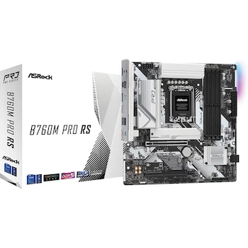 Imagen de referencia para ASRock B760M Pro RS Placa Base Motherboard Micro ATX DDR5 192GB Máxima LGA1700 Intel 14th 13th 12th Gen Core Processors Negro