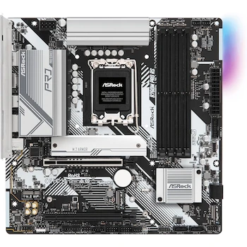 Imagen 2 de ASRock B760M Pro RS Placa Base Motherboard Micro ATX DDR5 192GB Máxima LGA1700 Intel 14th 13th 12th Gen Core Processors Negro