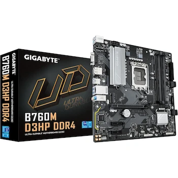 Imagen de referencia para GIGABYTE B760M D3HP DDR4 Placa Base Motherboard Micro ATX Intel B760 LGA 1700 Socket Dual Channel DDR4 4x DIMMs