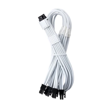 Imagen de referencia para CableMod E-Series Pro ModMesh 12V-2x6 12VHPWR StealthSense Cable PCIe para EVGA G/G+ / P/P+ / T, Blanco, 16 pines a cuádruple 8 pines, 60 cm