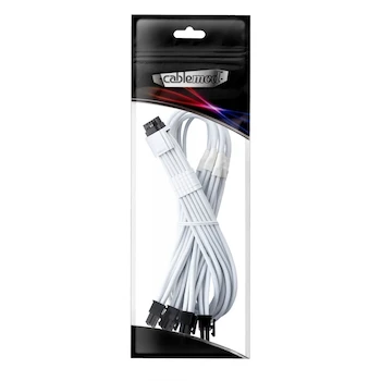 Imagen 3 de CableMod E-Series Pro ModMesh 12V-2x6 12VHPWR StealthSense Cable PCIe para EVGA G/G+ / P/P+ / T, Blanco, 16 pines a cuádruple 8 pines, 60 cm
