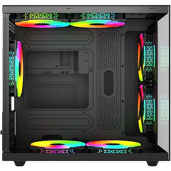 Imagen 2 de XZEAL Gabinete Gamer Cubo XZGAMC1B Micro ATX Mini ITX ARGB Negro Vidrio Templado Templado (198 caracteres)