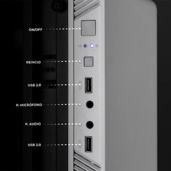 Imagen 3 de XTREME PC GAMING Computadora Escritorio Blanca AMD Ryzen 5 3400G Radeon Vega 11 16GB RAM SSD 500GB WiFi Windows 10