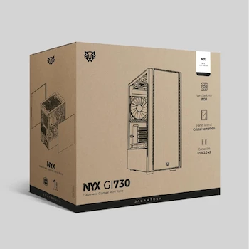 Imagen 5 de Balam Rush Gabinete Gamer NYX GI730 Micro ATX Mini Torre con 3 Ventiladores RGB Cristal Templado Negro BR-936095
