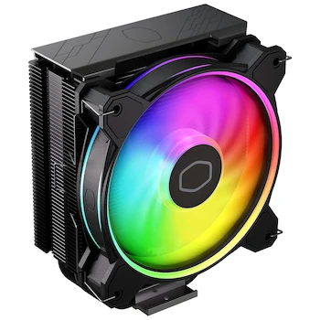 Imagen de referencia para Cooler Master Hyper 212 Halo Black CPU Air Cooler, MF120 Halo² Fan, Aluminio Negro, 120mm, Modelo RR-S4KK-20PA-R1, Altura 154mm