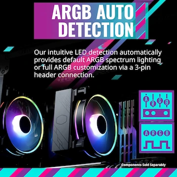 Imagen 2 de Cooler Master Hyper 212 Halo Black CPU Air Cooler, MF120 Halo² Fan, Aluminio Negro, 120mm, Modelo RR-S4KK-20PA-R1, Altura 154mm