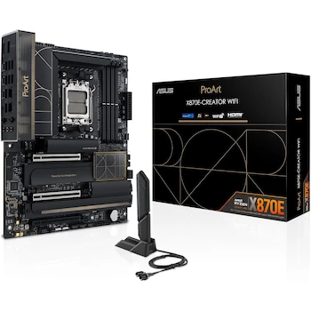 Imagen alusiva al producto ASUS ProArt X870E-CREATOR WiFi AMD AM5 X870E ATX Motherboard Black with Gold Accents