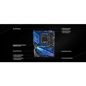 Imagen 4 de ASRock Phantom Gaming X870E Nova WiFi ATX Placa Base Motherboard - Socket AM5 - AMD X870E Chipset - DDR5 Hasta 8200MHz 256GB - Negro