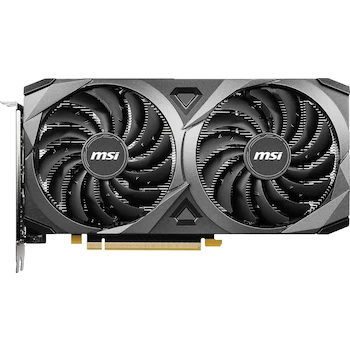 Imagen 2 de msi GeForce RTX 3060 Ventus 2X 12G OC, Tarjeta gráfica para Juegos NVIDIA GeForce RTX 3060, 12GB GDDR6, Color Negro, Modelo RTX 3060 Ventus 2X 12G OC, Tamaño 235 x 124 x 42 mm, Serie Ventus 2X