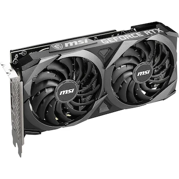 Imagen 5 de msi GeForce RTX 3060 Ventus 2X 12G OC, Tarjeta gráfica para Juegos NVIDIA GeForce RTX 3060, 12GB GDDR6, Color Negro, Modelo RTX 3060 Ventus 2X 12G OC, Tamaño 235 x 124 x 42 mm, Serie Ventus 2X