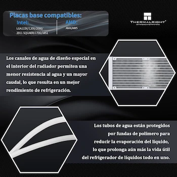 Imagen 3 de Thermalright Grand Vision 240 ARGB White AIO CPU Liquid Cooler, 240mm Radiador, Pantalla LCD IPS 3.4 pulgadas Absorción Magnética, Serie Grand Vision