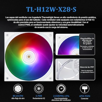 Imagen 5 de Thermalright Grand Vision 240 ARGB White AIO CPU Liquid Cooler, 240mm Radiador, Pantalla LCD IPS 3.4 pulgadas Absorción Magnética, Serie Grand Vision