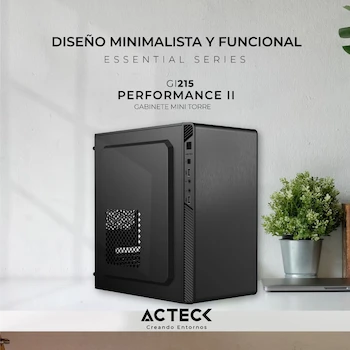 Imagen 4 de Acteck Gabinete Mini Torre Performance II Modelo GI215, Serie Performance II, Compatible con Motherboards Micro ATX y Mini ITX, Fuente de Poder ATX 500W, 2x USB 2.0, Full Metálico con Frente Sólido, Color Negro, Código AC-935777