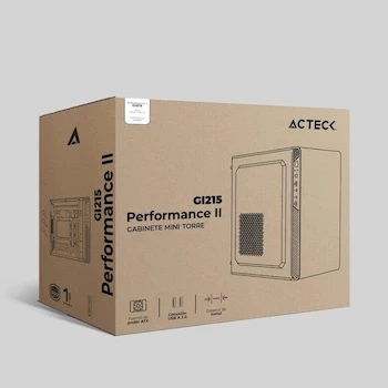 Imagen 5 de Acteck Gabinete Mini Torre Performance II Modelo GI215, Serie Performance II, Compatible con Motherboards Micro ATX y Mini ITX, Fuente de Poder ATX 500W, 2x USB 2.0, Full Metálico con Frente Sólido, Color Negro, Código AC-935777