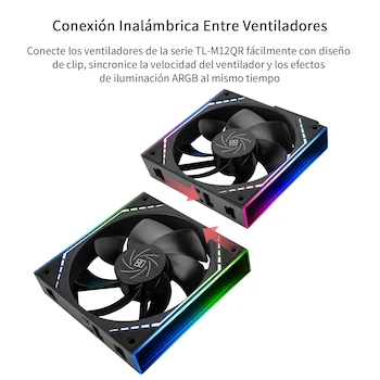 Imagen 5 de Thermalright TL-M12QR X3 Enfriador de CPU con Efecto de Luz de Espejo ARGB, Ventilador de Enfriamiento Inverso PWM Silencioso 120mm Negro (Paquete de 3)