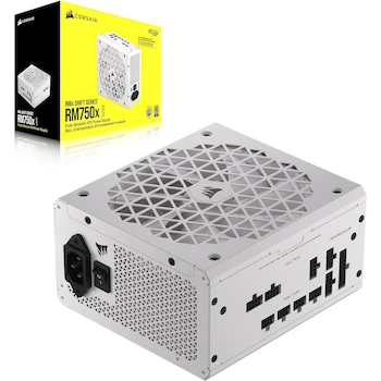 Imagen de referencia para CORSAIR RM750x Shift Fuente de Alimentación ATX Totalmente Modular Interfaz Lateral Compatible ATX 3.0 y PCIe 5.0 Blanco
