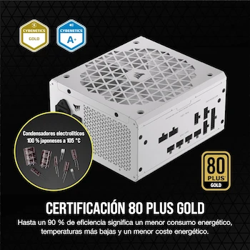 Imagen 5 de CORSAIR RM750x Shift Fuente de Alimentación ATX Totalmente Modular Interfaz Lateral Compatible ATX 3.0 y PCIe 5.0 Blanco