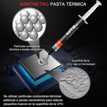 Imagen 4 de MT8 Pasta Térmica Premium de Alto Rendimiento Gris 2 Gramos para Todos los Procesadores Alta Conductividad Térmica Larga Durabilidad