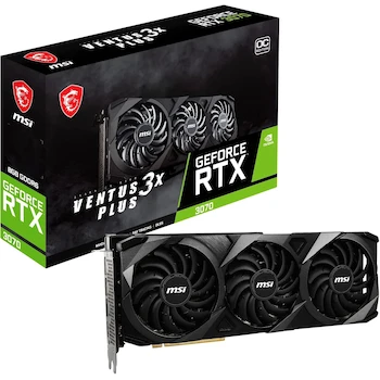 Imagen de referencia para MSI Gaming GeForce RTX 3070 Ventus 3X Plus 8G OC LHR 8GB GDDR6 Tarjeta Gráfica Negro