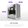 Miniatura de NZXT H5 Flow (2024) Gabinete Torre Mid-Tower Compact ATX Blanco con Cristal Templado y Panel Perforado