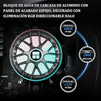Imagen 4 de Thermalright Aqua Elite 240 V6 ARGB Black Refrigerador Líquido CPU AIO 240mm