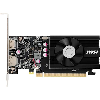 Imagen 2 de MSI Gaming GeForce GT 1030 4GB DDR4 64 bits Negra Perfil Bajo con DisplayPort y HDMI Tarjeta Gráfica (Modelo: GT 1030 4GD4 LP OC, Dimensiones: 150 x 69 x 19 mm)