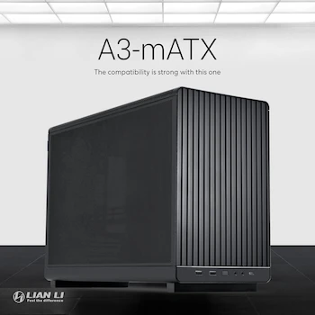 Imagen 2 de Lian Li A3-mATX Chasis Micro-ATX Mini Tower 26.3L Negro Colaboración DAN Cases