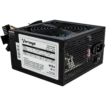 Imagen de referencia para Vorago Fuente de Poder Gamer PSU-200 600W ATX Negro con Ventilador LED Azul Iluminado