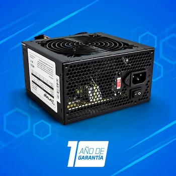 Imagen 5 de Vorago Fuente de Poder Gamer PSU-200 600W ATX Negro con Ventilador LED Azul Iluminado