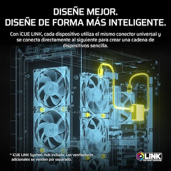 Imagen 5 de CORSAIR iCUE LINK TITAN 360 RX RGB Refrigerador Líquido para CPU AIO 360mm con 3 Ventiladores RX120 RGB, Hub iCUE LINK Incluido, Blanco