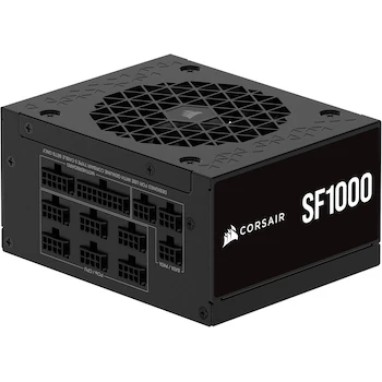 Imagen alusiva al producto Corsair SF Series SF1000 (2024) Fuente de Alimentación SFX 1000W Totalmente Modular 80 Plus Platinum Negro con Soporte SFX a ATX Incluido