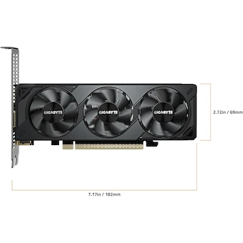 Imagen 5 de Tarjeta Gráfica GIGABYTE GeForce RTX 5050 OC de Perfil Bajo, 8GB GDDR6 128 bits, Modelo GV-N5050OC-8GL, Longitud 182 mm