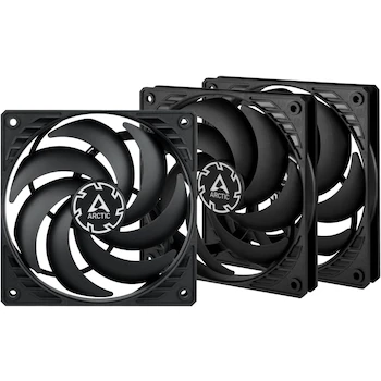 Imagen de referencia para ARCTIC P12 Slim PWM PST Pack de 3 Ventiladores de Caja 120 mm Negro