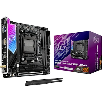 Imagen alusiva al producto ASRock B850I Lightning WiFi AMD B850 Socket AM5 Ryzen 9000/8000/7000 Series DDR5 128GB Mini-ITX Motherboard Black