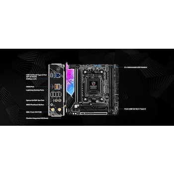 Imagen 4 de ASRock B850I Lightning WiFi AMD B850 Socket AM5 Ryzen 9000/8000/7000 Series DDR5 128GB Mini-ITX Motherboard Black