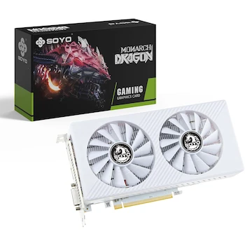 Imagen de referencia para SOYO AMD Radeon RX 580 8GB GDDR5 256-Bit Graphics Card with HDMI, DisplayPort, DVI Ports, PCI Express x16 3.0 Interface, Dual Fan Cooling, Model B0FKH2KMT5