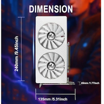 Imagen 3 de SOYO AMD Radeon RX 580 8GB GDDR5 256-Bit Graphics Card with HDMI, DisplayPort, DVI Ports, PCI Express x16 3.0 Interface, Dual Fan Cooling, Model B0FKH2KMT5