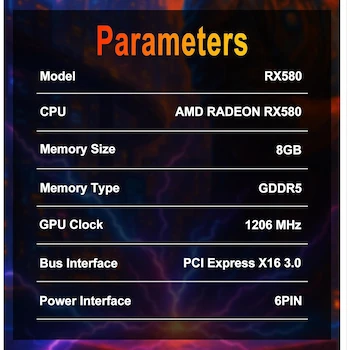 Imagen 5 de SOYO AMD Radeon RX 580 8GB GDDR5 256-Bit Graphics Card with HDMI, DisplayPort, DVI Ports, PCI Express x16 3.0 Interface, Dual Fan Cooling, Model B0FKH2KMT5