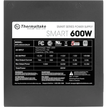 Imagen 4 de Fuente de Poder Thermaltake Smart Series 600W ATX Blanco Modelo PS-SPD-0600NPCWUS-W