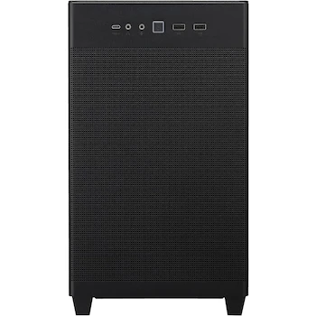 Imagen 4 de Gabinete ASUS Prime AP201 Negro, MicroATX, compatible con placas madre Micro-ATX y Mini-ITX, soporte para disipadores 360 mm, tarjetas gráficas de hasta 338 mm de largo, PSU ATX estándar, volumen 33 litros, dimensiones 205 x 350 x 460 mm