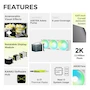 Miniatura de TRYX PANORAMA SE 360 ARGB Blanco 360 mm AIO Giratorio 6.67 pulgadas AMOLED Visualización Curvada 3D Efecto Anamórfico Personalizable AIO Cooler 360mm Blanco