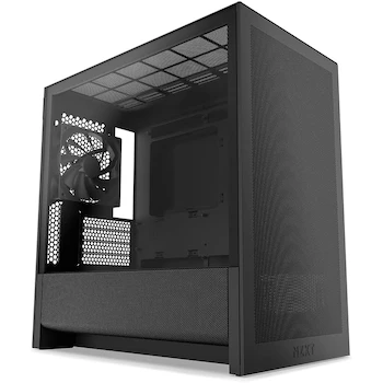 Imagen de referencia para NZXT H3 Flow CC-H31FB-01 Carcasa Micro-ATX Mid-Tower para PC con Panel Vidrio Templado Negro