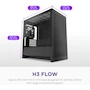 Miniatura de NZXT H3 Flow CC-H31FB-01 Carcasa Micro-ATX Mid-Tower para PC con Panel Vidrio Templado Negro