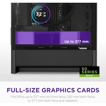 Imagen 4 de NZXT H3 Flow CC-H31FB-01 Carcasa Micro-ATX Mid-Tower para PC con Panel Vidrio Templado Negro