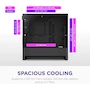 Miniatura de NZXT H3 Flow CC-H31FB-01 Carcasa Micro-ATX Mid-Tower para PC con Panel Vidrio Templado Negro